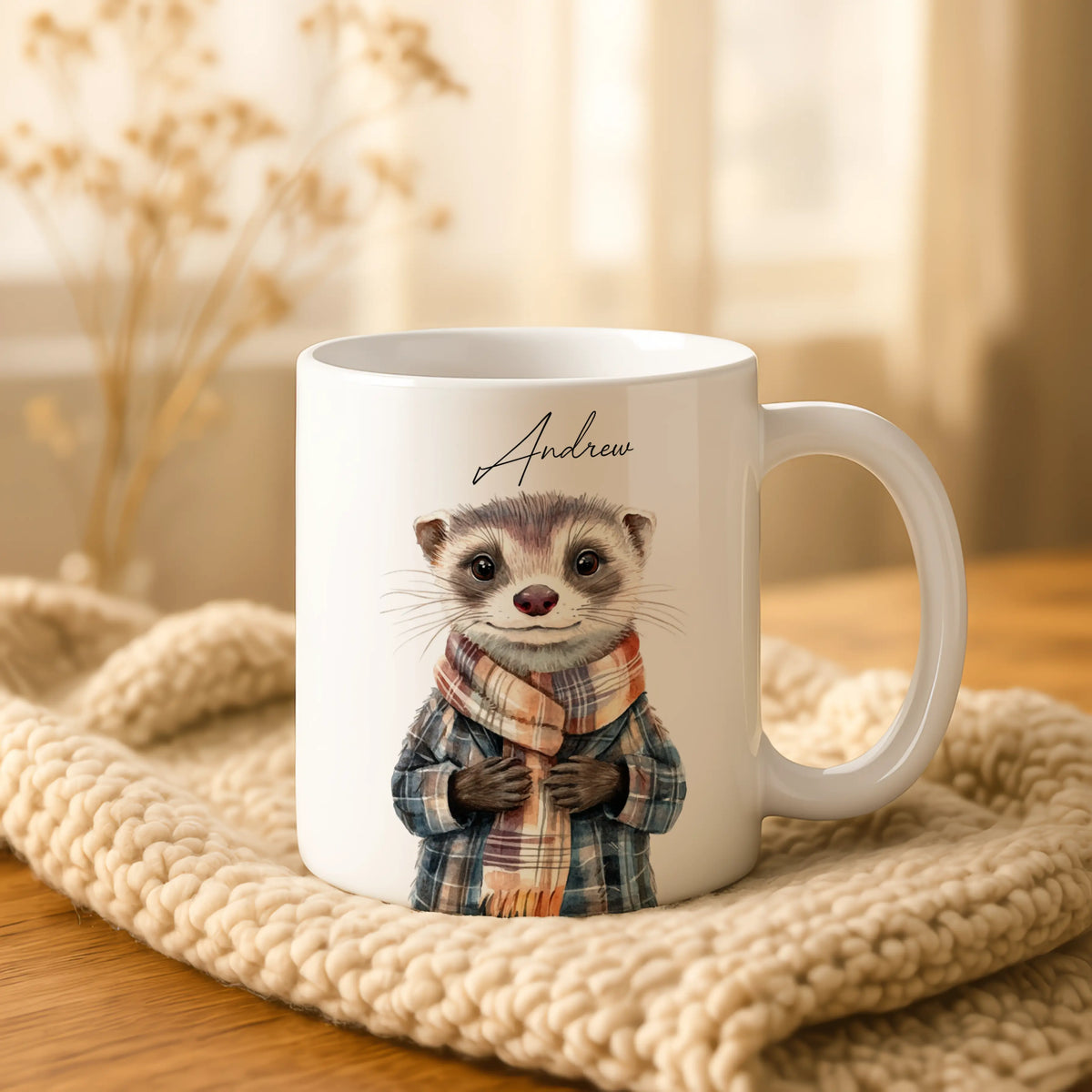 Custom Cute Ferret Mug - Image 2 | CreadGift