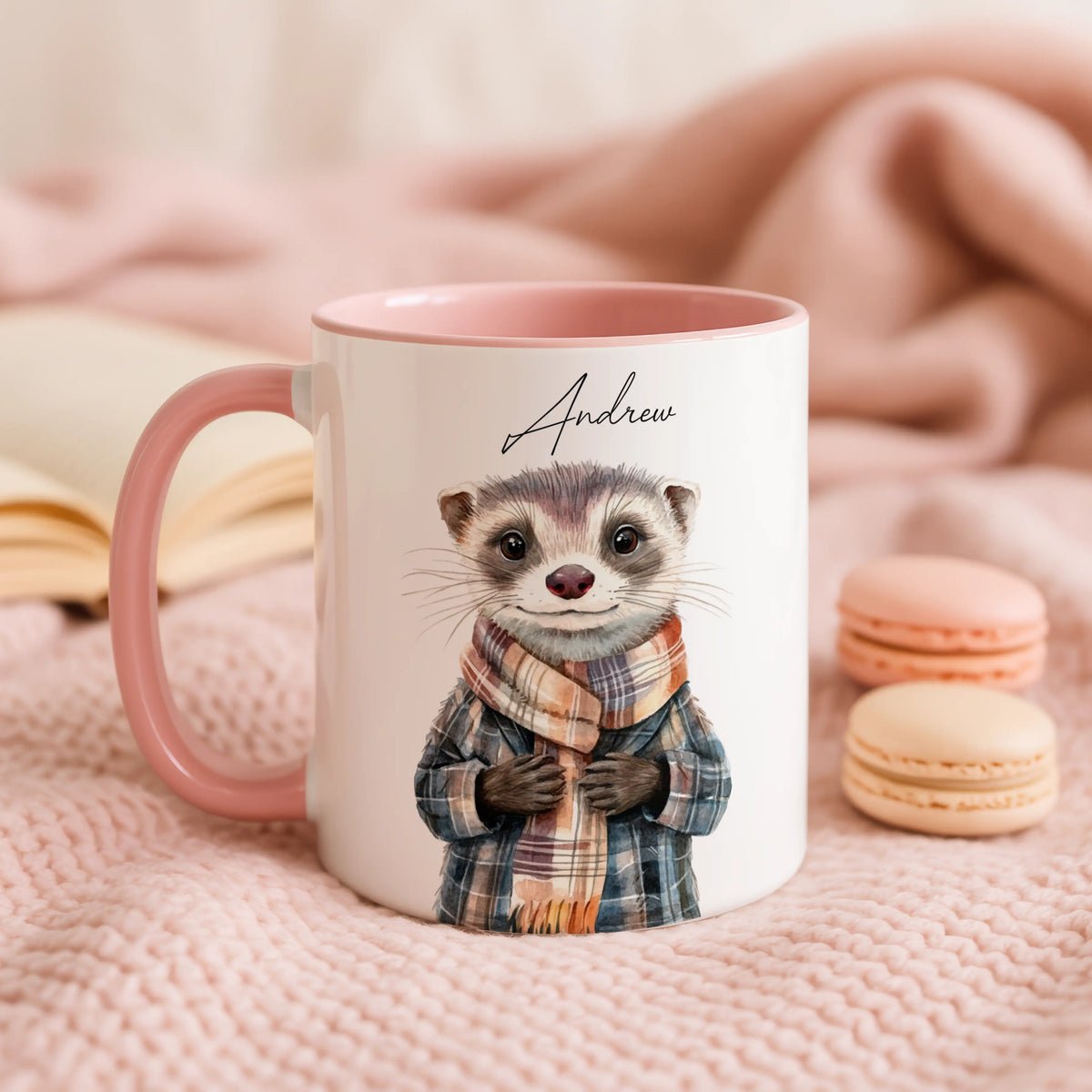 Custom Cute Ferret Mug - Image 4 | CreadGift