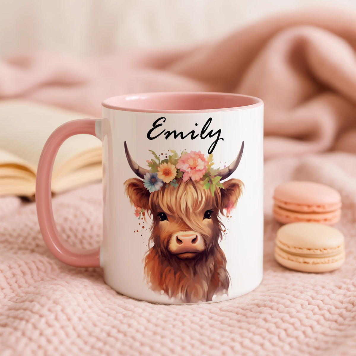 Custom Cute Highland Cow Mug - Image 3 | CreadGift