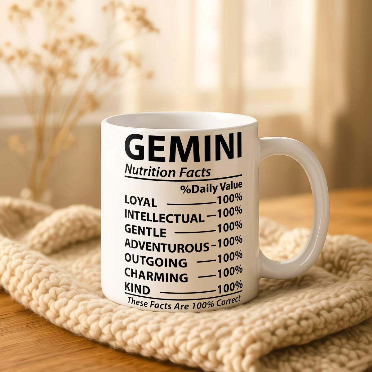 Gemini Nutrition Facts Mug - Image 4 | CreadGift