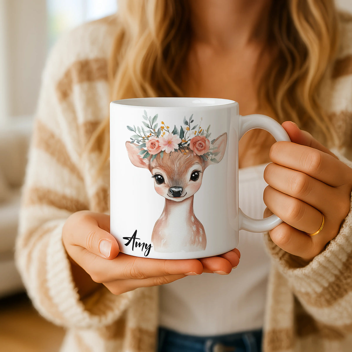 Personalised Deer Mug - Image 1 | CreadGift