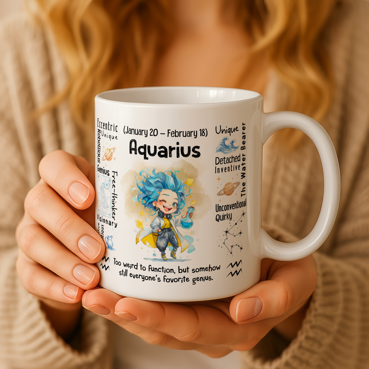 Aquarius Zodiac Mug - Image 3 | CreadGift
