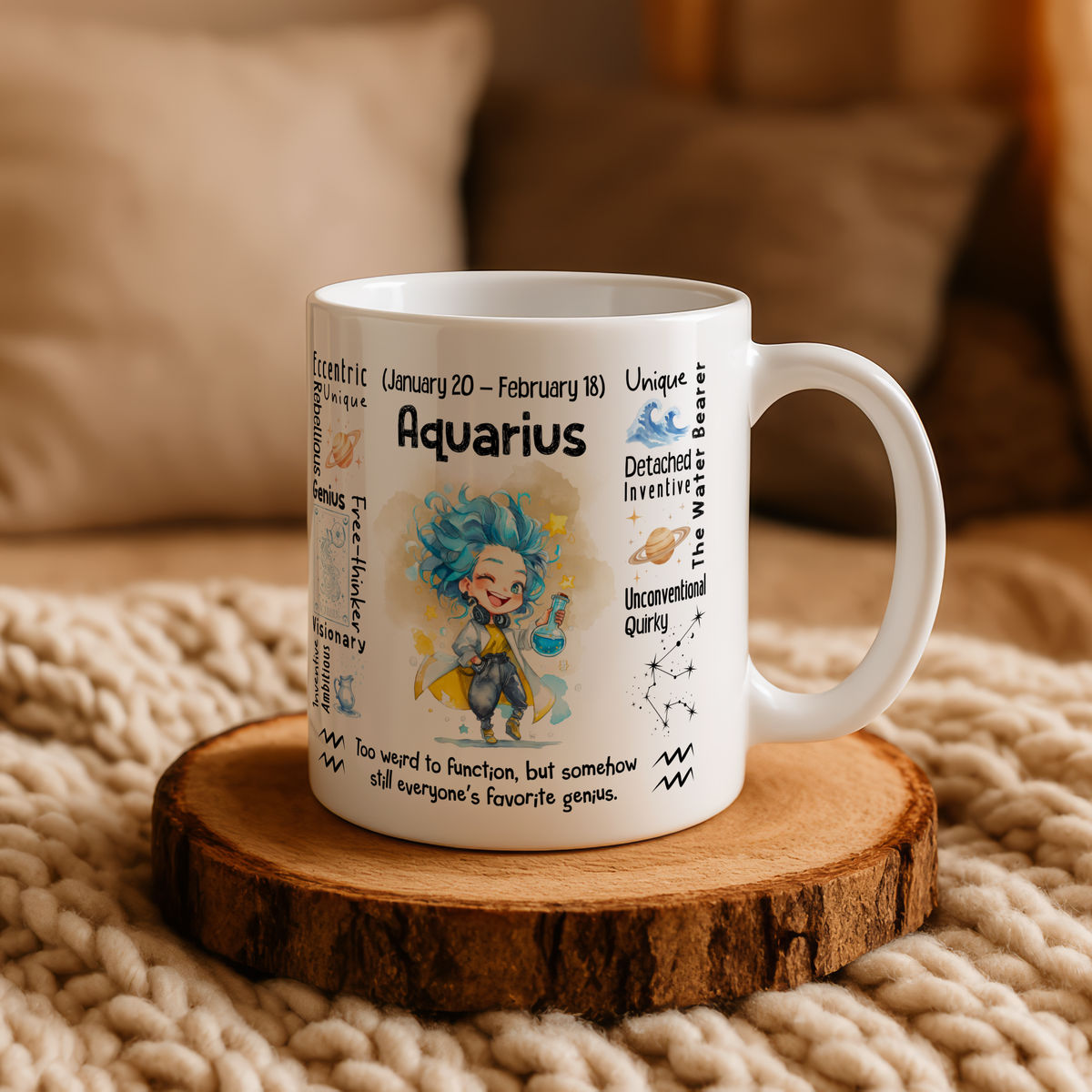 Aquarius Zodiac Mug - Image 5 | CreadGift