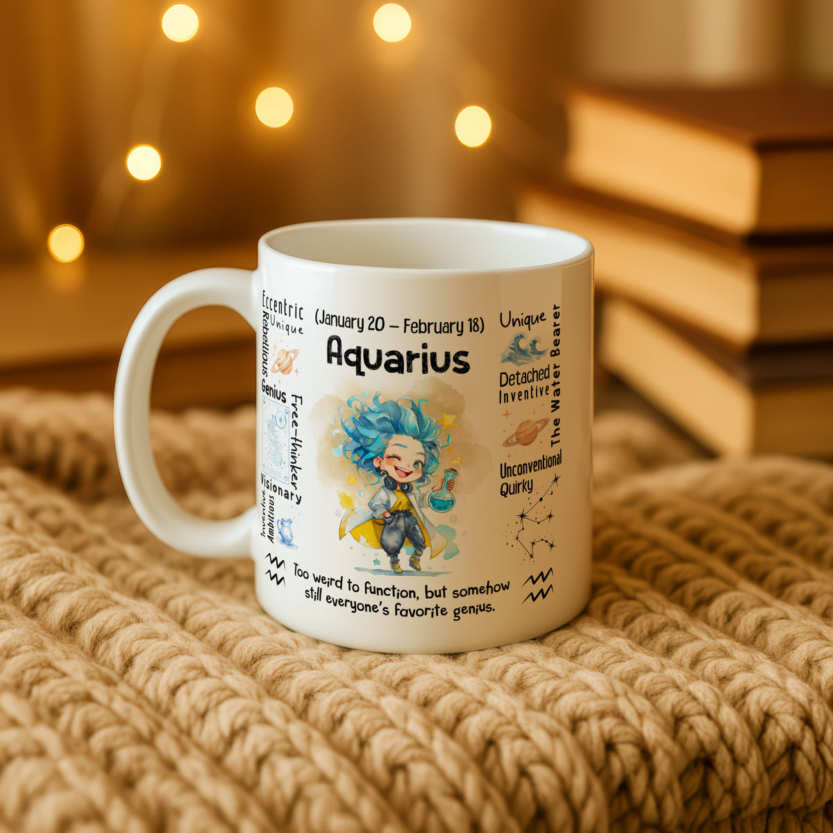 Aquarius Zodiac Mug - Image 6 | CreadGift