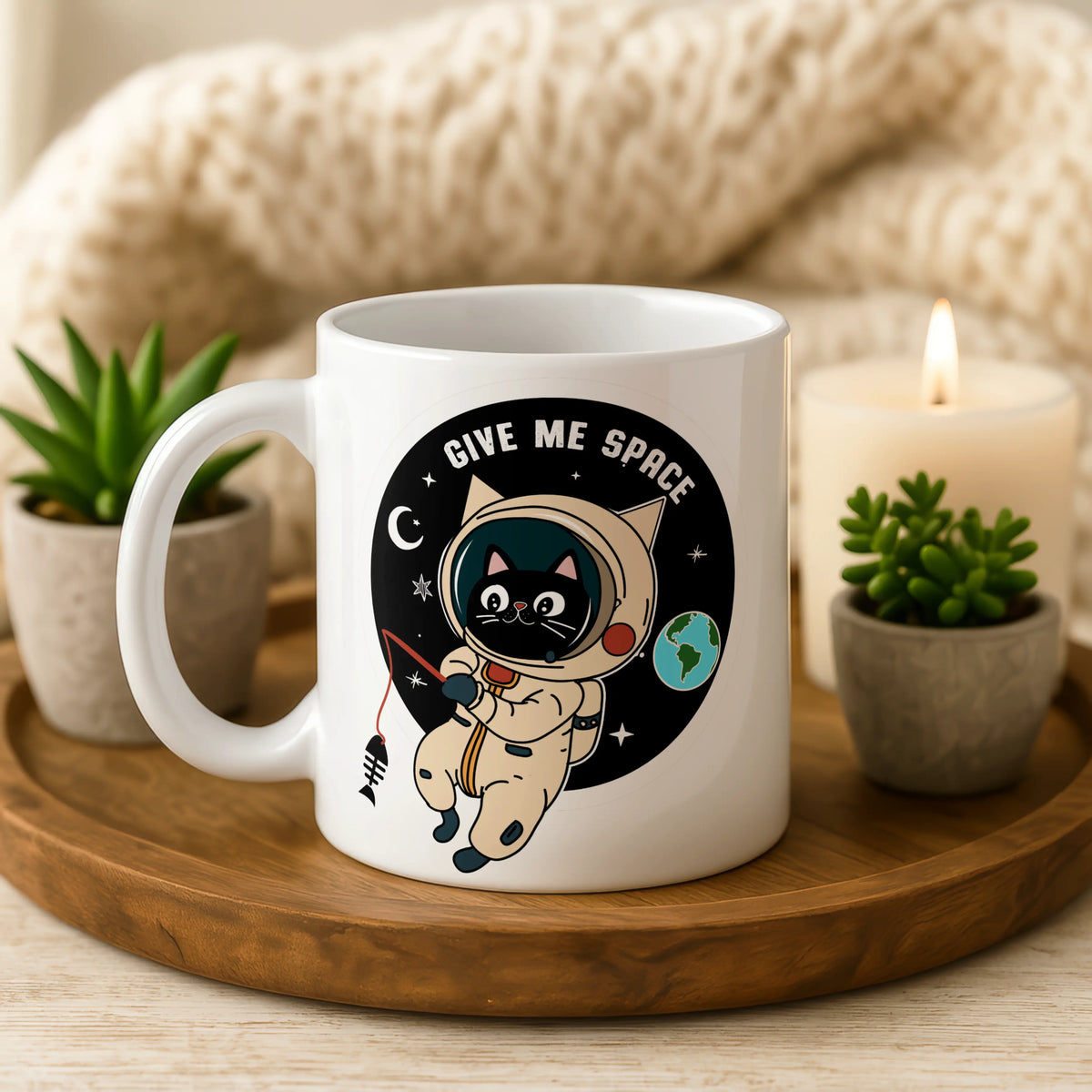 Give Me Space Cat Astronaut Mug - Image 4 | CreadGift
