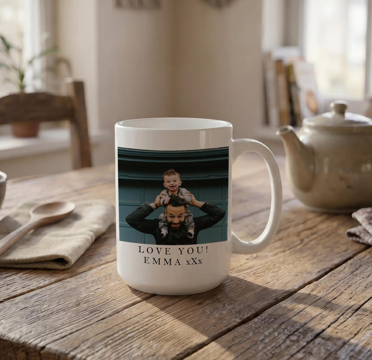 Personalised Photo Mug | Your Photo & Text | Custom Picture Coffee Cup