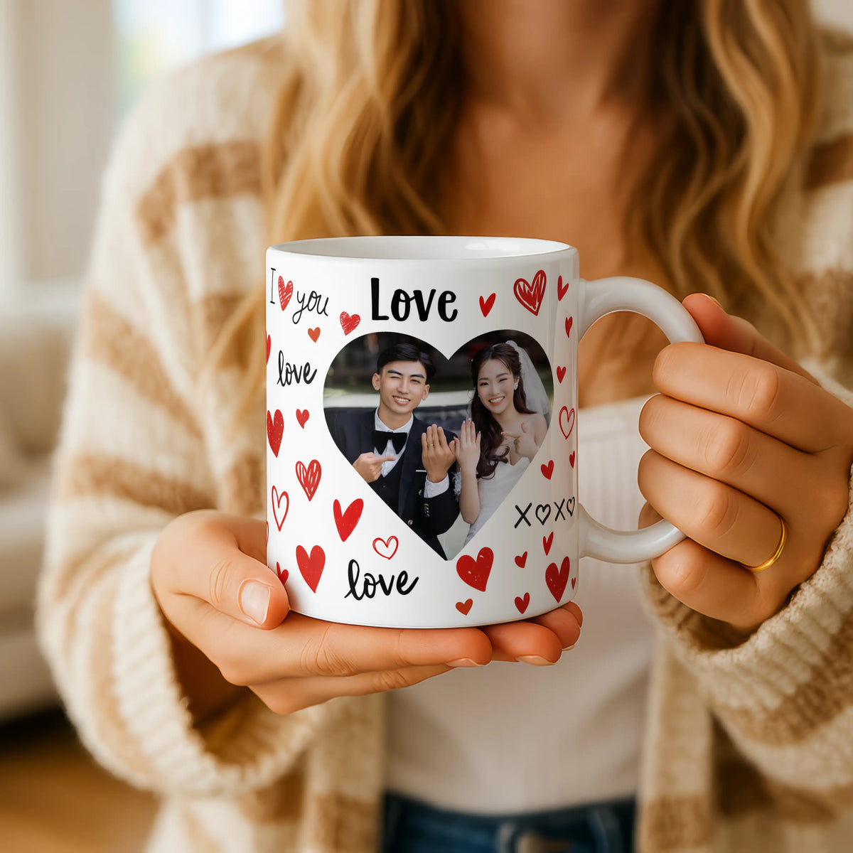 Personalised Love Heart Photo Mug - Image 3 | CreadGift