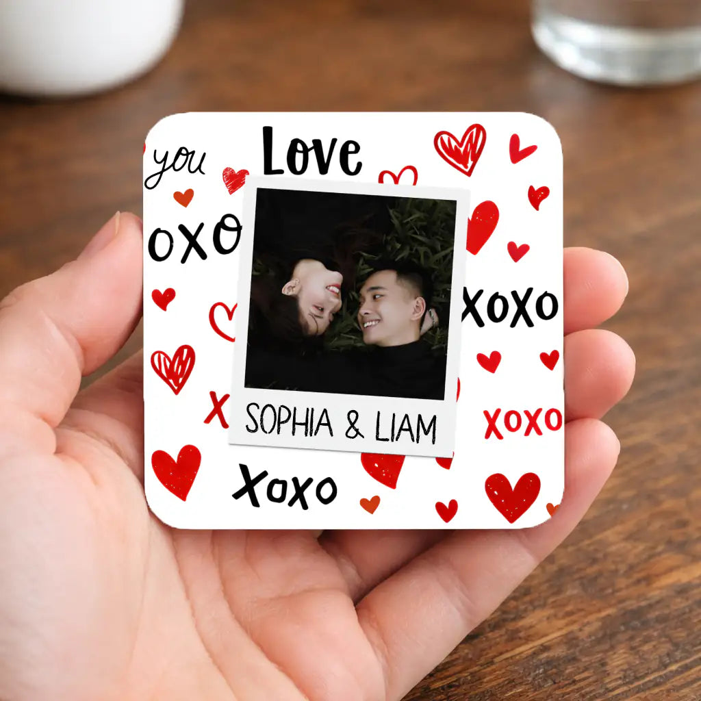 Personalised Love XOXO Couple Photo Mug - Image 5 | CreadGift