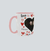 Personalised Love Heart Photo Mug | Custom Couple Photo | Wedding Engagement Gift | Romantic Coffee Cup