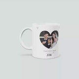 Personalised Couple Photo Mug | Together Since Custom Date | Anniversary Gift | Romantic Heart Photo Coffee Cup