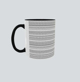 Hidden Message Coffee Mug | Sarcastic Humor Cup | Funny Gift for Friends | Unique Black Pattern Accent Mug